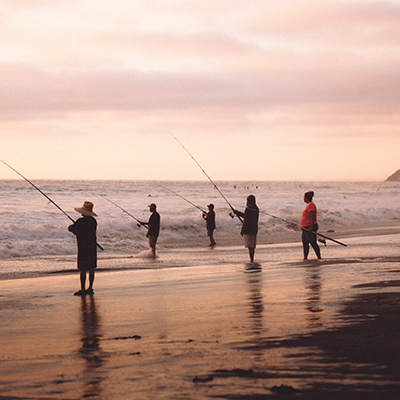 Group of people fishing